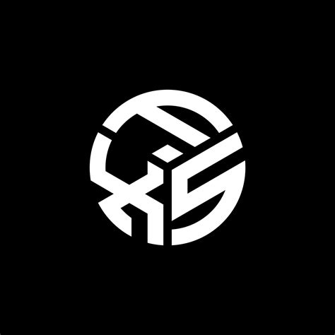 diseño del logotipo de la letra fxs sobre fondo negro. concepto de ...