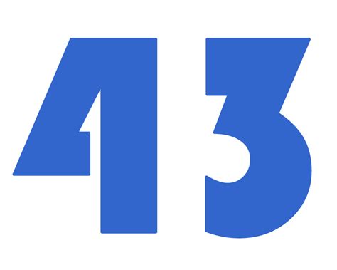 43 RACE NUMBER DECAL / STICKER b