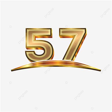 57 years happy birthday golden sign with diamonds Vector Image