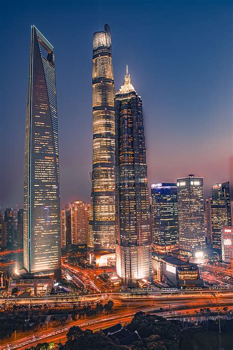 上海地标三件套夜景图片素材_免费下载_jpg图片格式_VRF高清图片500551567_摄图网