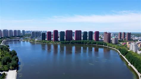 航拍齐齐哈尔劳动湖化工桥—高清视频下载、购买_视觉中国视频素材中心