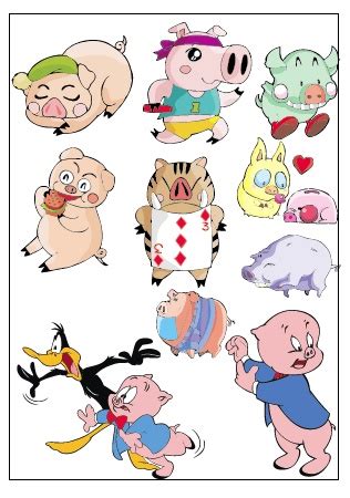 十大猪卡通形象,所有卡通动画猪的名字,猪的卡通人物(第2页)_大山谷图库