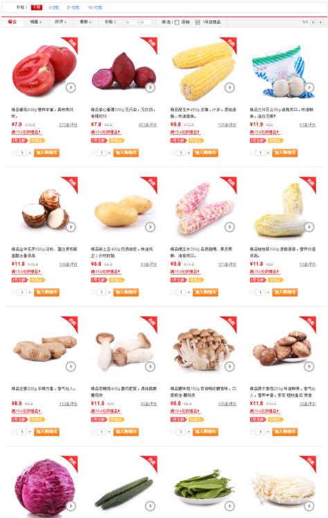 1号店北京生鲜上线蔬菜品类 受年轻白领青睐_天极网