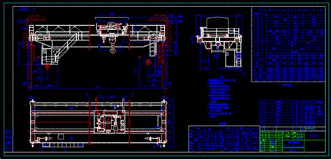 50t双梁桥式起重机CAD总图图纸下载_工程图纸_CAD图纸 - 制造云 | 工程图纸