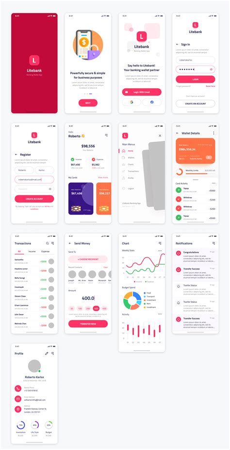 金融财务App iOS UI设计模板 Finance Flow – Finance App – 设计小咖