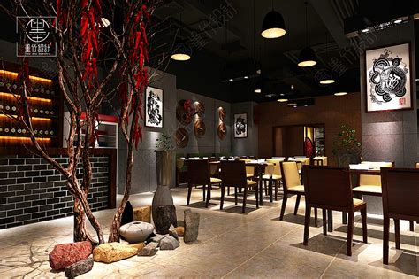 西安大雁塔附近特色餐厅装修效果图和实景图