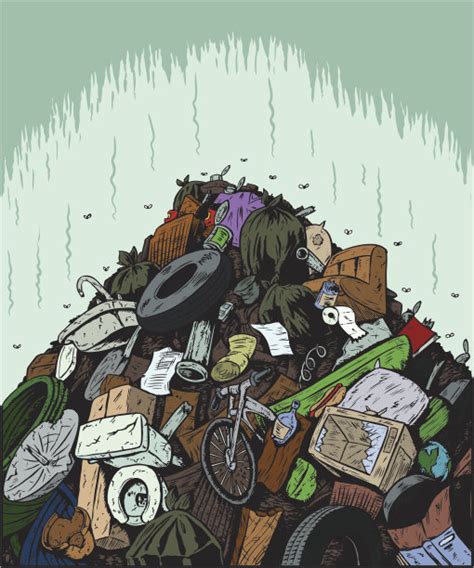 手绘卡通垃圾堆垃圾桶免抠PNG图片素材下载_卡通PNG_熊猫办公