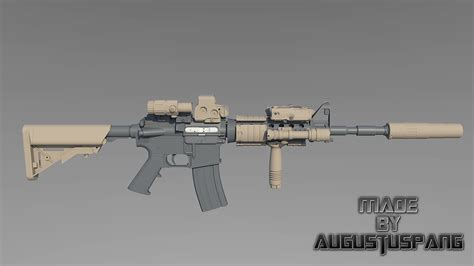 M4A1步枪建模练习|三维|机械/交通|LOVE_BELLA_YAO - 原创作品 - 站酷 (ZCOOL)