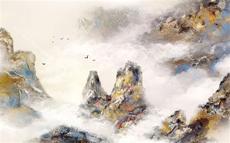 中国风水最好的山水画,最旺财的风水画,旺财旺人山水画_大山谷图库
