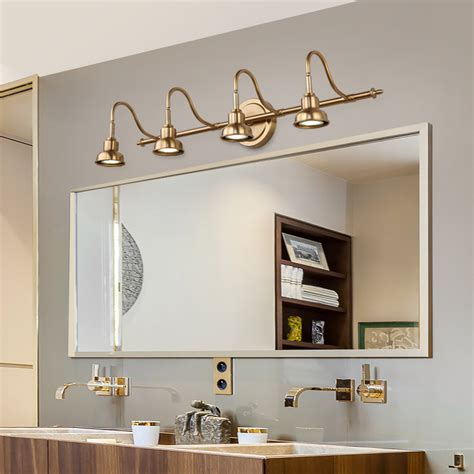 欧式简约LED镜前灯防水卫生间浴室梳妆台镜柜美式壁灯灯具-阿里巴巴