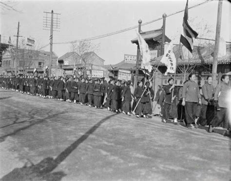 1918年中国庆祝一战胜利阅兵罕见照_历史_长沙社区通