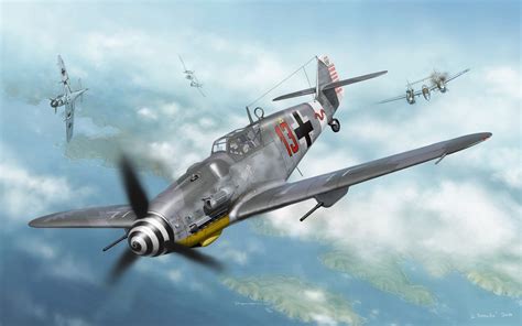 Рисунок Bf-109 G-10 на рабочий стол | Авиация War Wallpapers