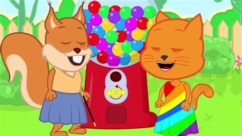 儿童益智动画：猫小弟和小松鼠的糖果机！_腾讯视频