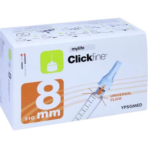 MYLIFE Clickfine Pen-Nadeln 8 mm (100 St) Preisvergleich, PZN 10022741 ...
