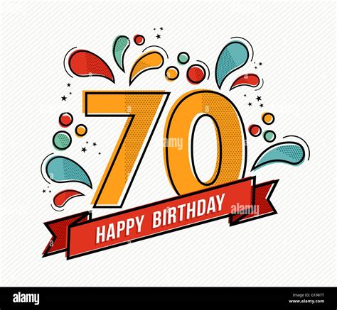 Alles Gute zum Geburtstag Nummer 70, Grußkarte für 70 Jahre in der ...