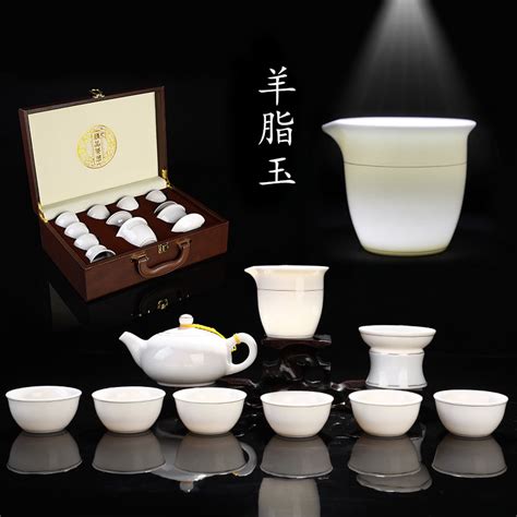 德化白瓷茶具套装家用羊脂玉瓷功夫茶具简约泡茶壶盖碗茶杯整套-阿里巴巴