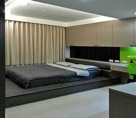 卧室地台床装饰设计效果图片_装信通网效果图