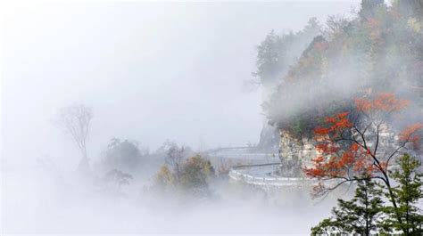 一句话描写雾气仙境,早上雾很美的句子,云雾缭绕_大山谷图库