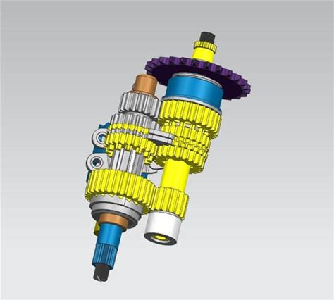 二级斜齿圆柱齿轮减速器模型SW设计-免费机械三维模型设计软件下载-莫西网