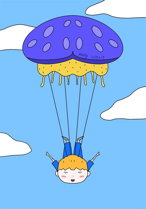 降落伞|插画|插画习作|MollyShu - 原创作品 - 站酷 (ZCOOL)