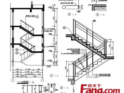 某钢结构楼梯cad详图集 - 钢结构楼梯 - 工程资料库