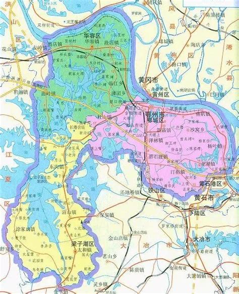 湖北省鄂州市旅游地图高清版_湖北地图_初高中地理网