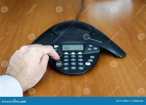 Man Hand is Dialing a Phone Number, Office Background Stock Photo ...