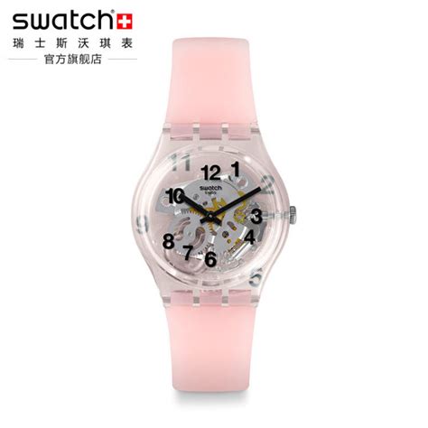 斯沃琪（Swatch）瑞士手表 时尚镂空机芯淡粉画板学生石英女表GP158【图片 价格 品牌 评论】-京东