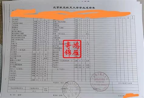 北京航空航天大学中文成绩单打印案例_服务案例_鸿雁寄锦