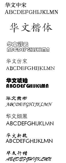 华文琥珀字体免费下载和在线预览-印图网