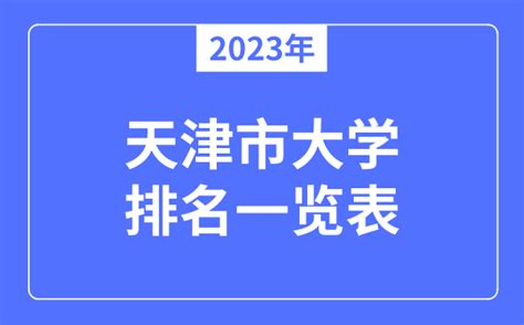 2023年天津市大学排名一览表_天津各所高校最新排行榜_学习力