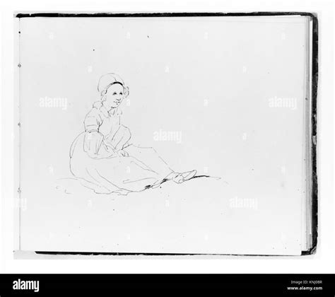 Girl Seated (from Sketchbook) MET 246927 14873 Stock Photo - Alamy