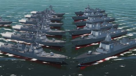 6艘055驱逐舰，对战12艘提康德罗加级巡洋舰！谁的火力更强？战争模拟
