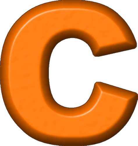 Presentation Alphabets: Brushed Metal Letter C