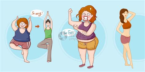 减肥过程插画图片下载-正版图片400083914-摄图网