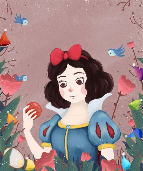 白雪公主|插画|儿童插画|Mango1219 - 原创作品 - 站酷 (ZCOOL)