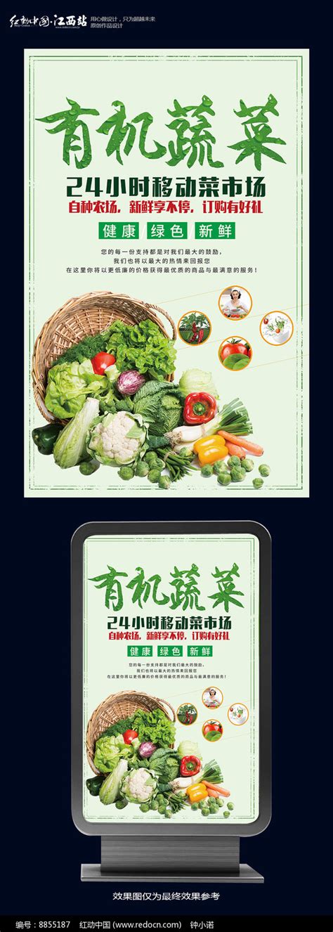 有机蔬菜宣传海报_素材中国sccnn.com