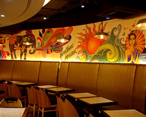 武汉熙然墙艺武汉华美达酒店旋转餐厅3D墙绘壁画设计_超级画咖s-站酷ZCOOL