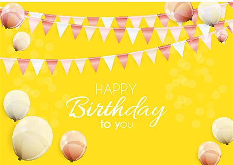 Illustration Of A Vector Background Featuring Glossy Birthday Balloons ...
