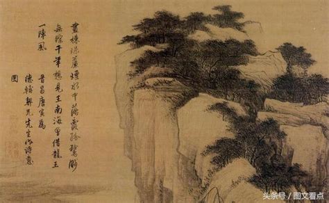唐伯虎水墨山水画代表作品《落霞孤鹜图》赏析-中国山水画艺术网