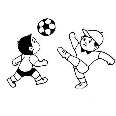 踢足球的小孩简笔画 小男孩踢足球的简单画法 - 育才简笔画