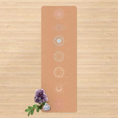 Tapis de yoga - Seven Chakras Pastel Dimension HxL: 61cm x 183cm
