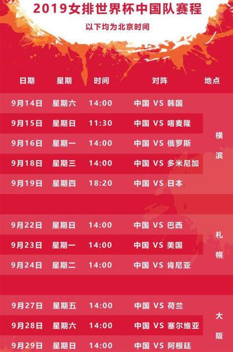 2019女排世界杯中国队赛程时间表安排 中国两连胜实力强悍(2)_四海网