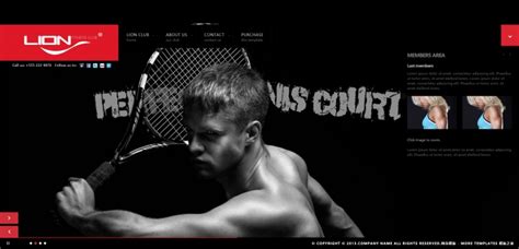 黑色全屏的体育健身房企业网站模板下载