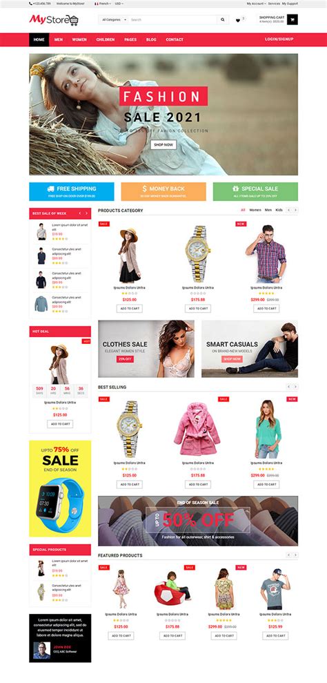 女性服装购物商城网站模板
