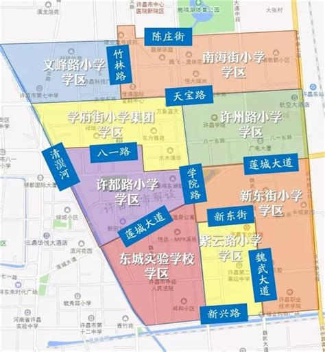 许昌市东城区2019年中小学学区划分图解版_房产资讯-许昌房天下