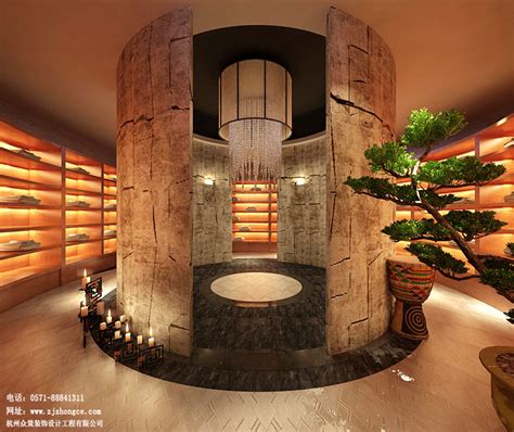 足浴spa会所装修设计案例-杭州众策装饰装修公司