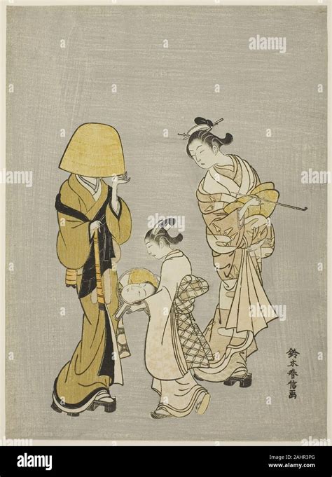 Suzuki Harunobu. The Fan Peddler. 1765. Japan. Color woodblock print ...