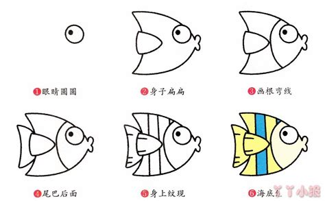 热带鱼的画法简笔画带步骤简单又好看涂色 - 丫丫小报