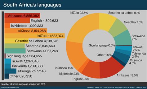 These are the most spoken languages in South Africa